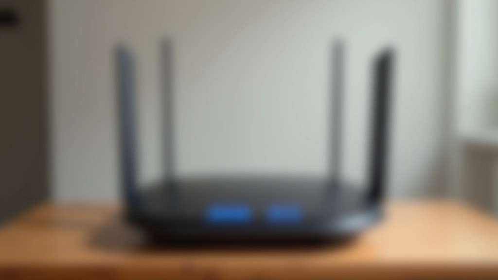 Roteador moderno com luzes de status mostrando configuração ativa de segurança WPA3