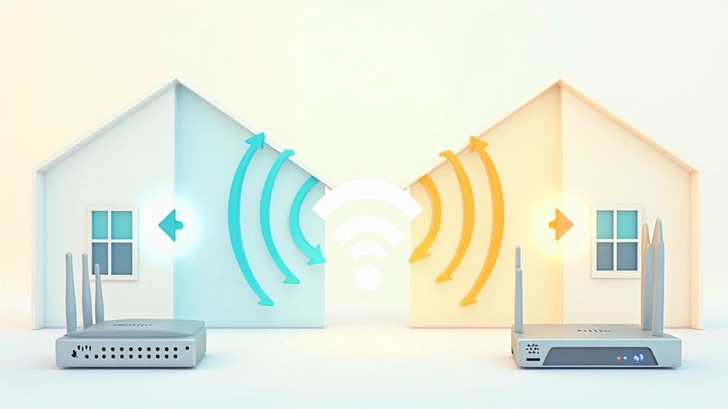 Diagrama visual mostrando como paredes e obstáculos afetam a propagação do sinal Wi-Fi em uma casa