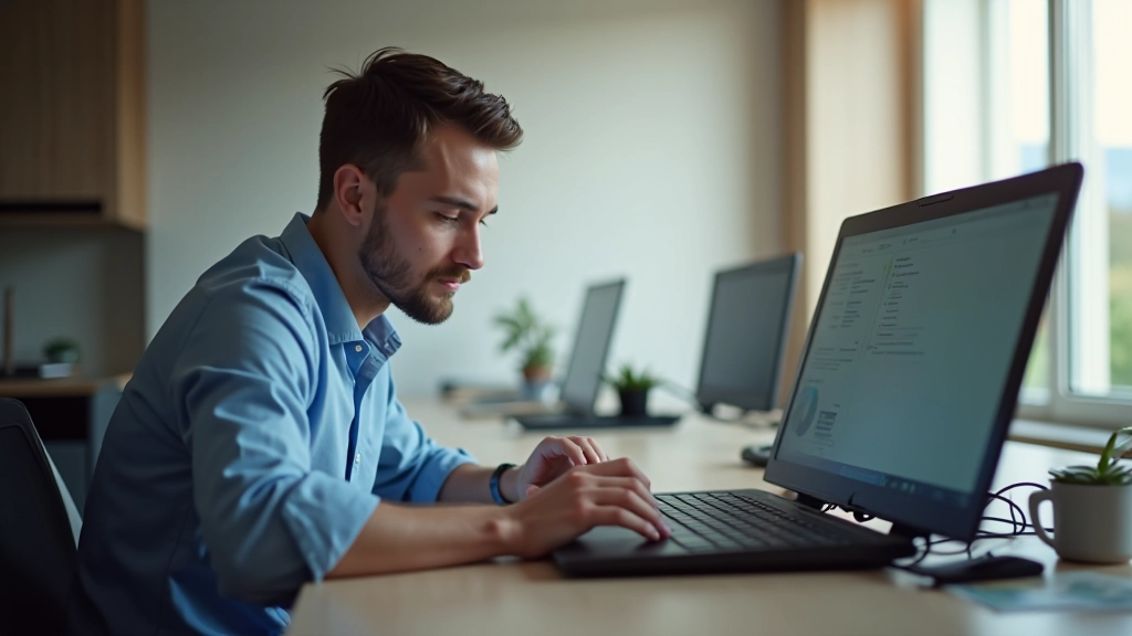 Profissional trabalhando com configuração de rede